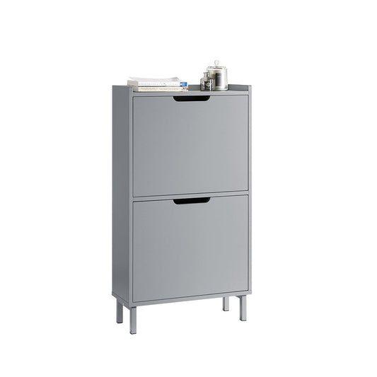 SoBuy FSR151-HG Armoire à chaussures avec 3 volets, buffet à chaussures, étagère à chaussures, boîte à chaussures, armoire de couloir, armoire de rangement pour chaussures
