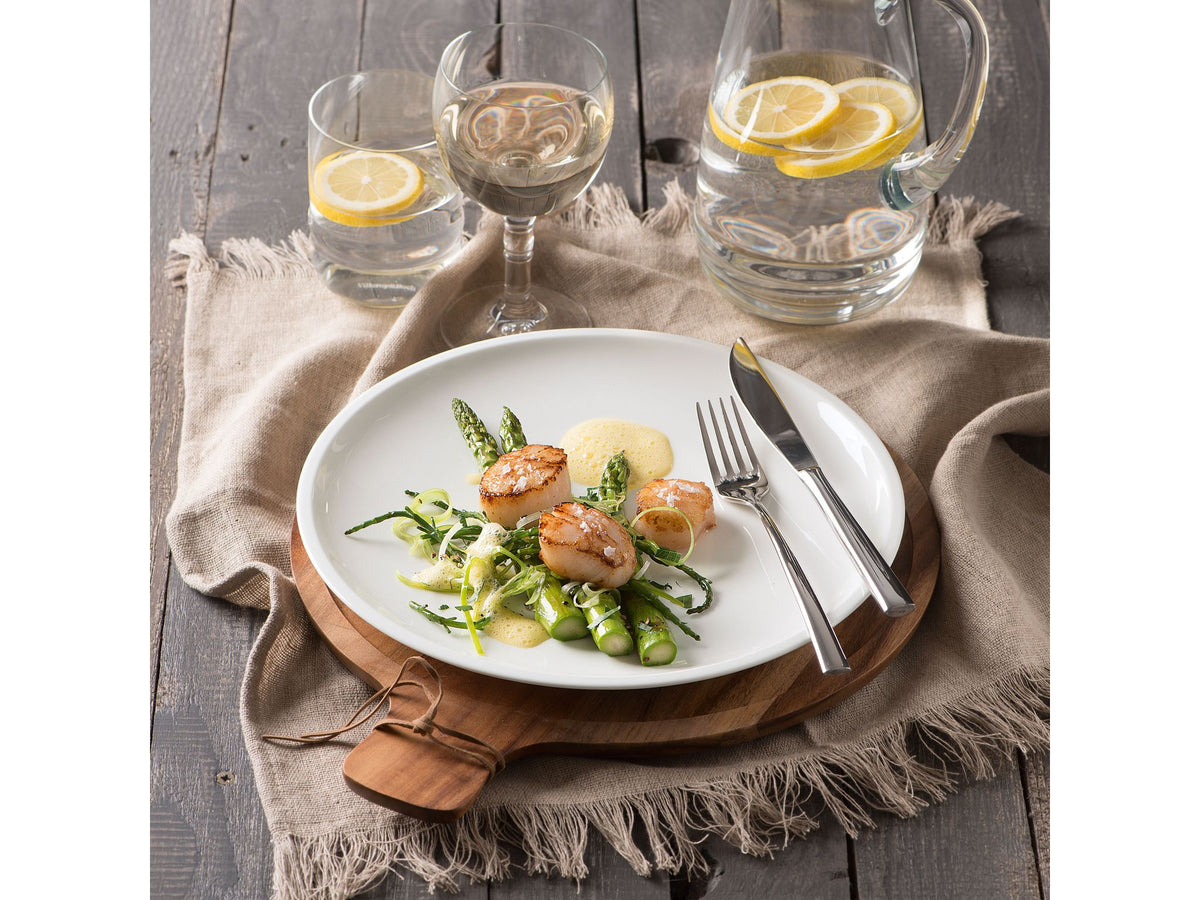 Villeroy & Boch Artesano, lot de 6 assiettes plates – Ø 27 cm – Porcelaine haut de gamme blanche – Deuxième choix