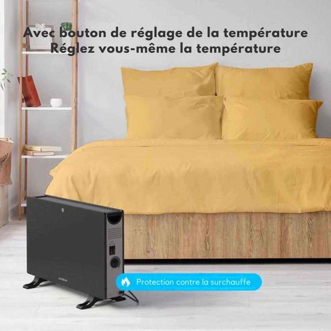 Auronic Radiateur - 2000W - Chauffage électrique - Chambre, salon ou maison - Noir