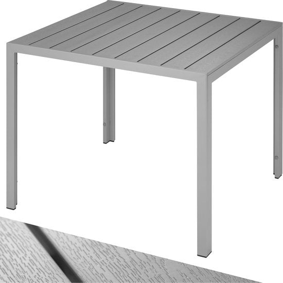 tectake® - Table de jardin Maren - Carré 90x90x74,5cm - gris - 402955