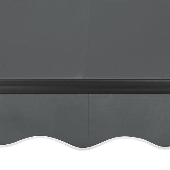 Auvent - 250 x 200 cm - Gris foncé - Matériel de fixation inclus