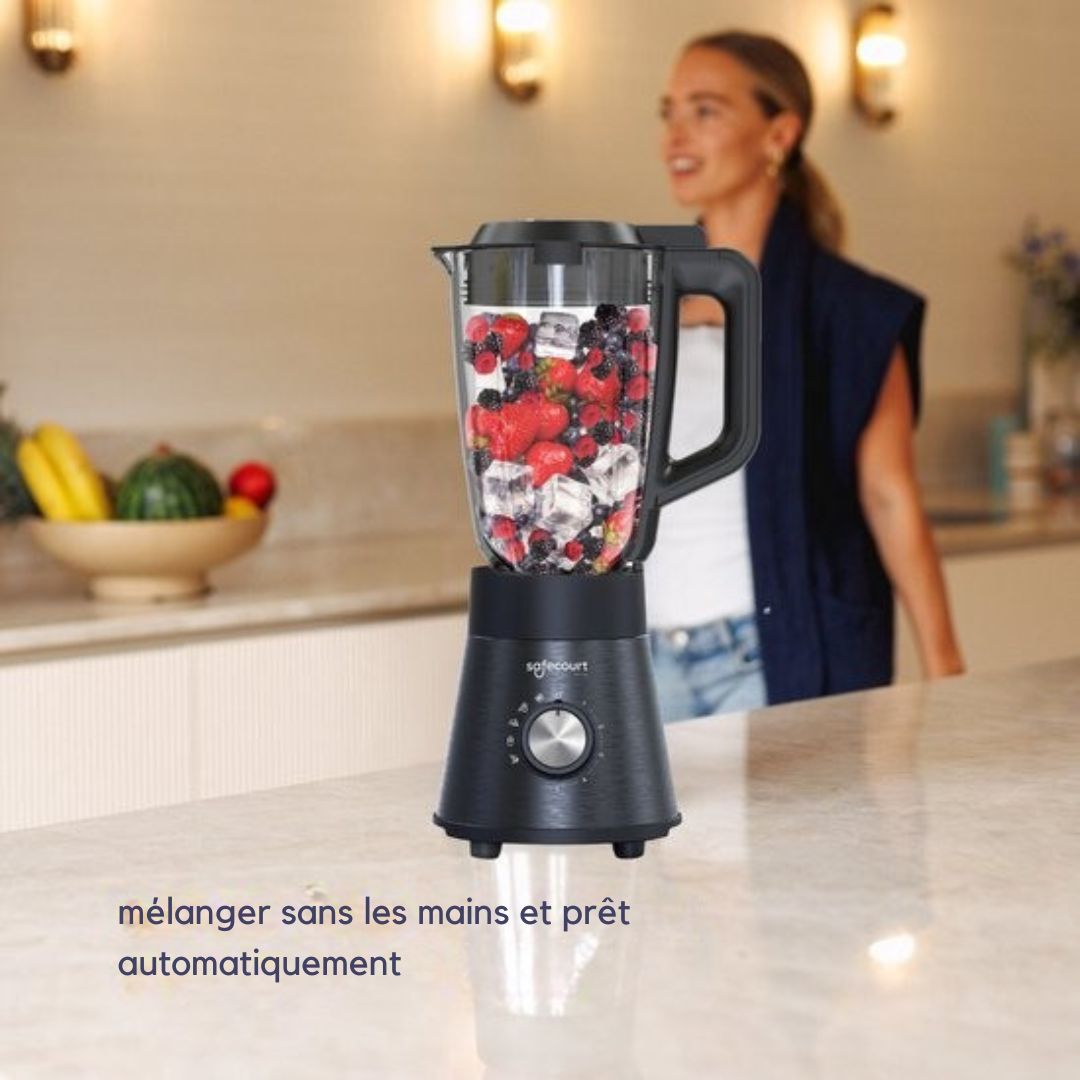 Blender Safecourt Kitchen - 5 programmes automatiques - Smoothie - 1300 watts - Noir