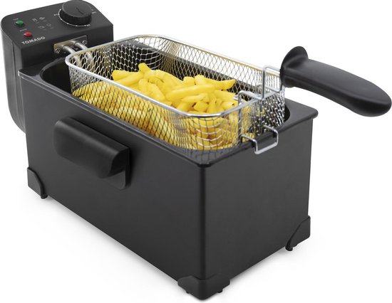 Tomado TDF3001B - Friteuse - Capacité 3 litres - 2200 watts - Zone froide - Noir