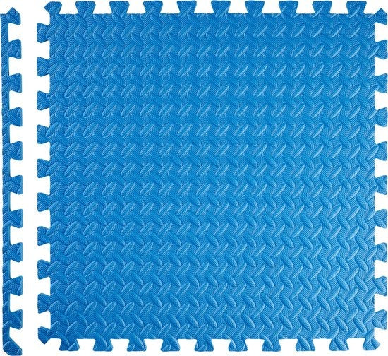 tectake - Lot de 8 tapis de protection tapis de protection de sol tapis de fitness - bleu - 402655
