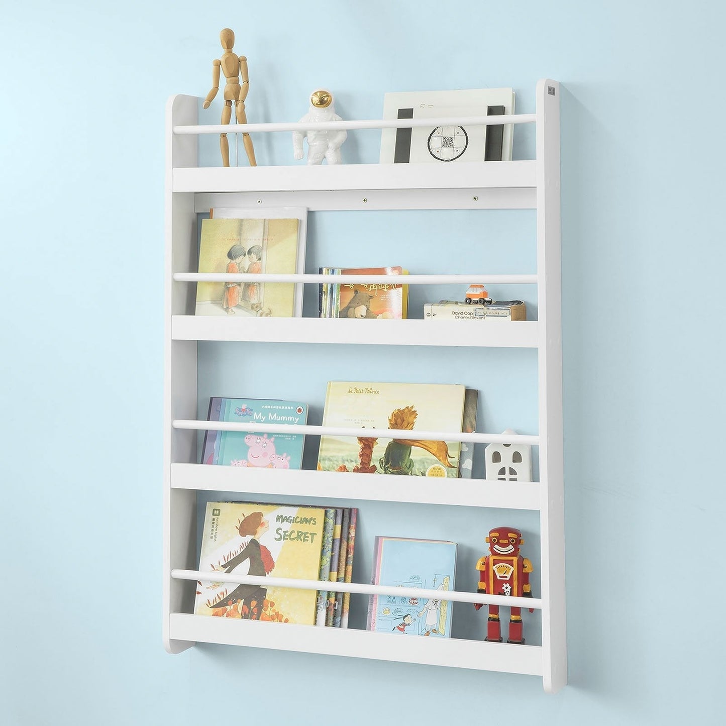SoBuy Armoire murale pour enfants - 129x32x12 cm - Blanc