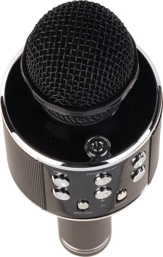 Denver Karaoke Microphone Bluetooth - Sans fil - Ensemble Karaoké - Haut-parleur intégré - AUX - MicroSD - KMS20 - Noir