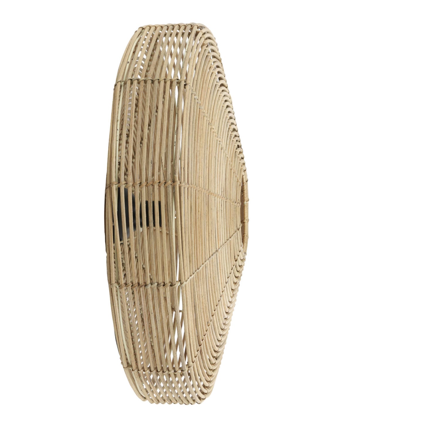 Applique murale Mataka de Light & Living – Ø 60 cm – Rotin tressé, couleur naturel/marron – Applique murale ronde moderne pour un effet lumineux chaleureux – Source lumineuse non incluse – Douille E27
