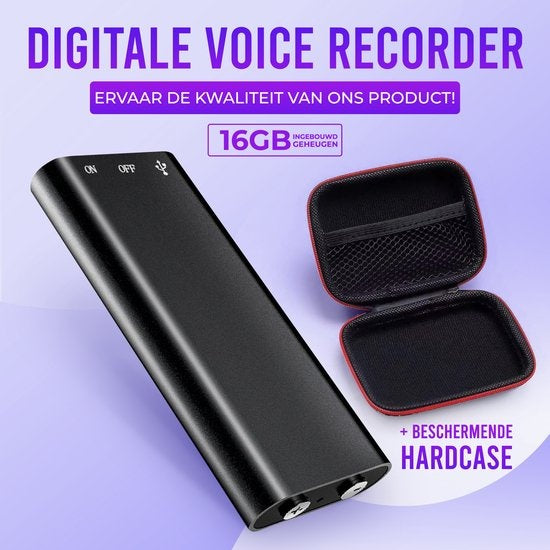 Garpex® Dispositif d'écoute USB - Enregistrement d'écoute - Enregistreur d'espionnage - Dictaphone - Voix - Grande capacité de stockage - 16GB