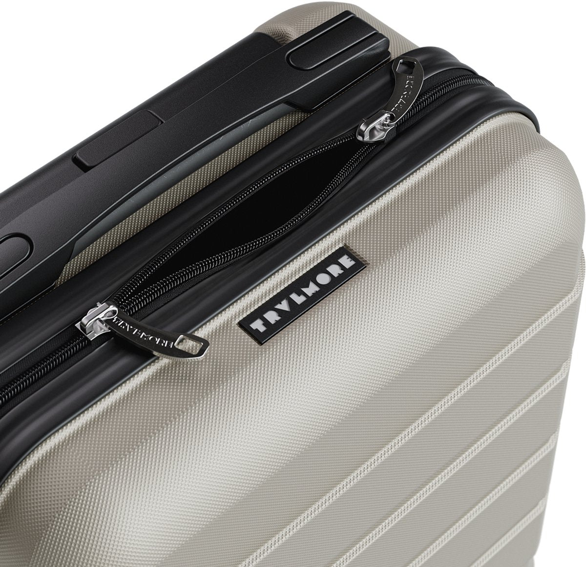 Valise cabine TRVLMORE 40 x 30 x 20 cm – 24 L – Se range sous le siège – Serrure TSA – 2 roulettes – Couleur champagne