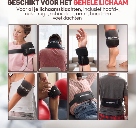 Vulpes Goods® BodyCare - Bande dorsale infrarouge portable - Bande infrarouge - Thérapie infrarouge - Lampe infrarouge - Thérapie par la lumière rouge - Bande chauffante - Thérapie par la lumière rouge - Bas du dos, épaules, cou, jambes - PRO