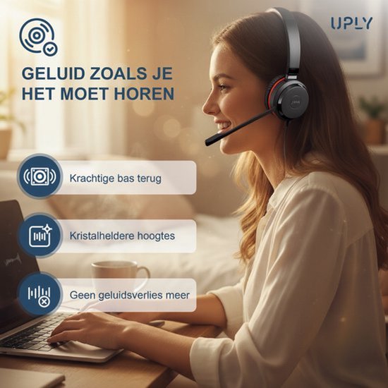 Lot de coussinets pour casque Jabra - Coussinets Evolve 20 - Evolve 20/20se/30/30II/40/65 - Simili cuir avec mousse à mémoire de forme