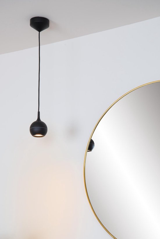 Lucide FAVORI - Suspension de salle de bains - 1xGU10 - IP44 - Noir