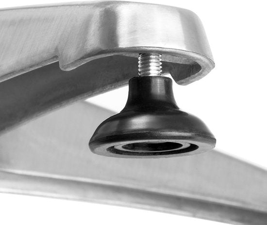 Bartable 2 en 1 - Casaria - Aluminium réglable - Plateau rond Ø 60 cm - Argenté