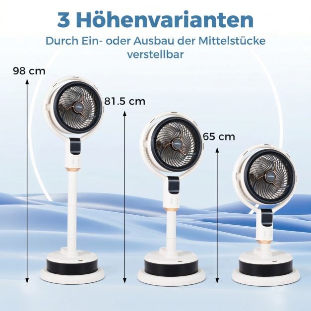 Ventilateur nébuliseur Coast avec télécommande – 65-98 cm – 1,7 L – Blanc