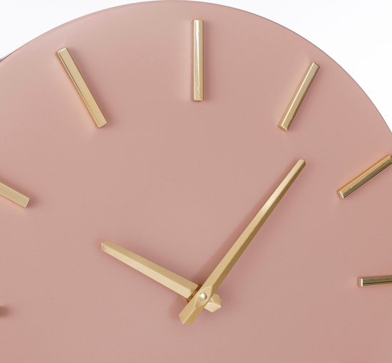 Mica Decorations Horloge murale Brixen - Ø36 cm - Rose