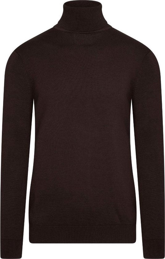 Cappuccino Italia - Pull à col roulé pour homme, marron foncé - Marron - Taille L