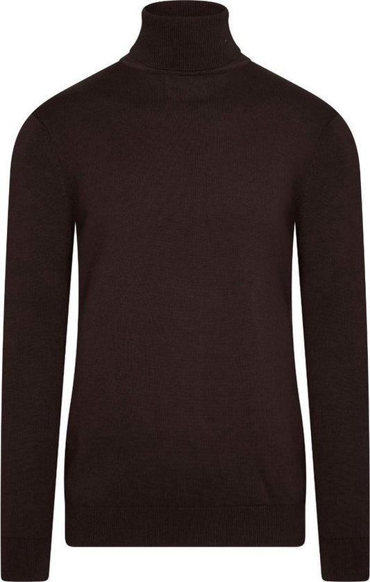 Cappuccino Italia - Pull à col roulé pour homme, marron foncé - Marron - Taille L