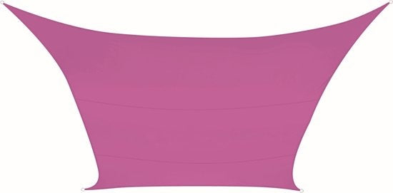 Perel Toile d'ombrage, hydrofuge, 4 x 3 m, 160 g/m², polyester, rectangle, fuchsia