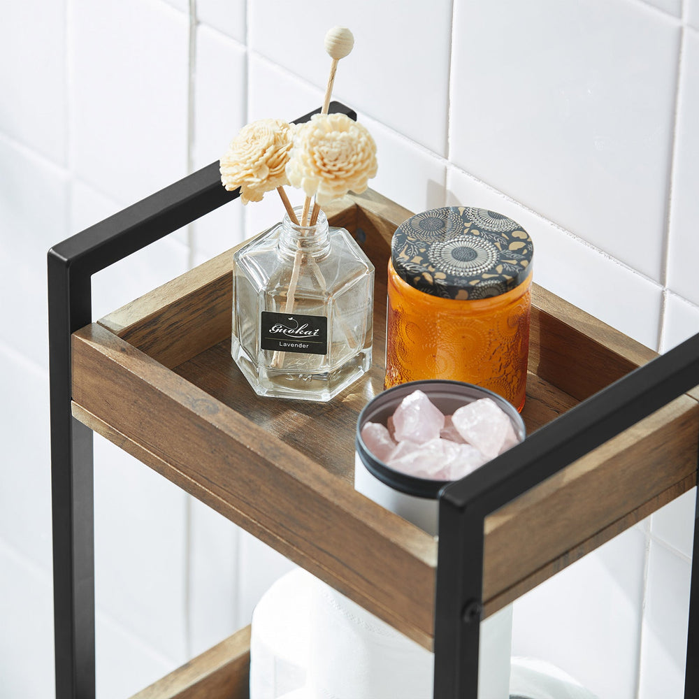 SoBuy FRG226-F Armoire Vintage - 28x74x20cm - 3 compartiments de rangement