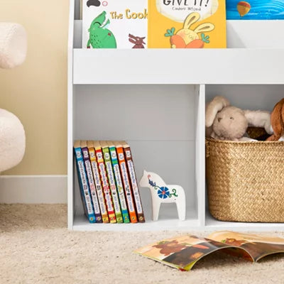 Bibliothèque pour enfants SoBuy avec compartiments de rangement - 73 x 30 x 80 cm - Blanc