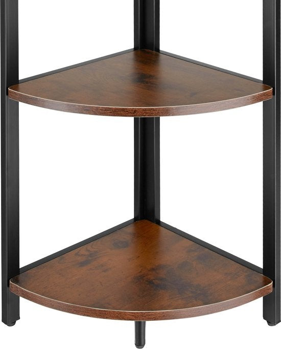 tectake - Meuble d'angle Castlebar 30x30x150cm - brun foncé - 404771