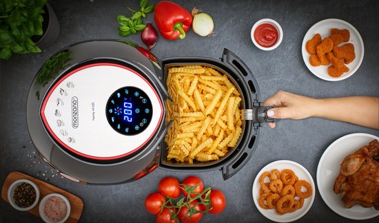 Friteuse à air chaud Monzana - 6,5 L XXL avec LED et minuterie, 1 850 W - Noir