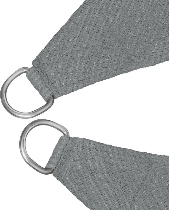 tectake® Toile d'ombrage rectangulaire Sunny - 5 x 7 m - Toile d'ombrage extra robuste en HDPE 185 g/m² - Protection UV 50+ - Résistant aux intempéries et à la déchirure - Parasol pour jardin, balcon, terrasse - Parasol avec matériel de fixation - Gris