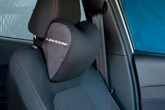 Dunlop Neck Support - Car Seat Neck Cushion - 100% Memory Foam - Universal Fit - Black