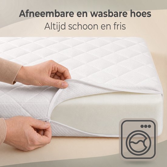 Matelas pour bébé CozySense® 70 x 140 cm – Matelas pour lit bébé – Matelas pour bébé – Coton respirant – Housse amovible – Certifié OEKO-TEX® et CertiPUR-US® – 10 cm
