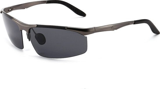 Garpex® Lunettes de cyclisme - Lunettes de sport - Lunettes de soleil polaroïd - Vélo de course - Vélo de montagne - Moto - Noir