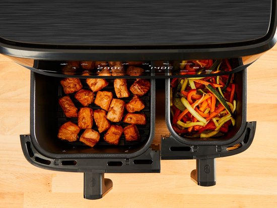 Tefal EY901N10 Dual Easy Fry Essential - Friteuse d'air - 2700W - 8.3L - Noir