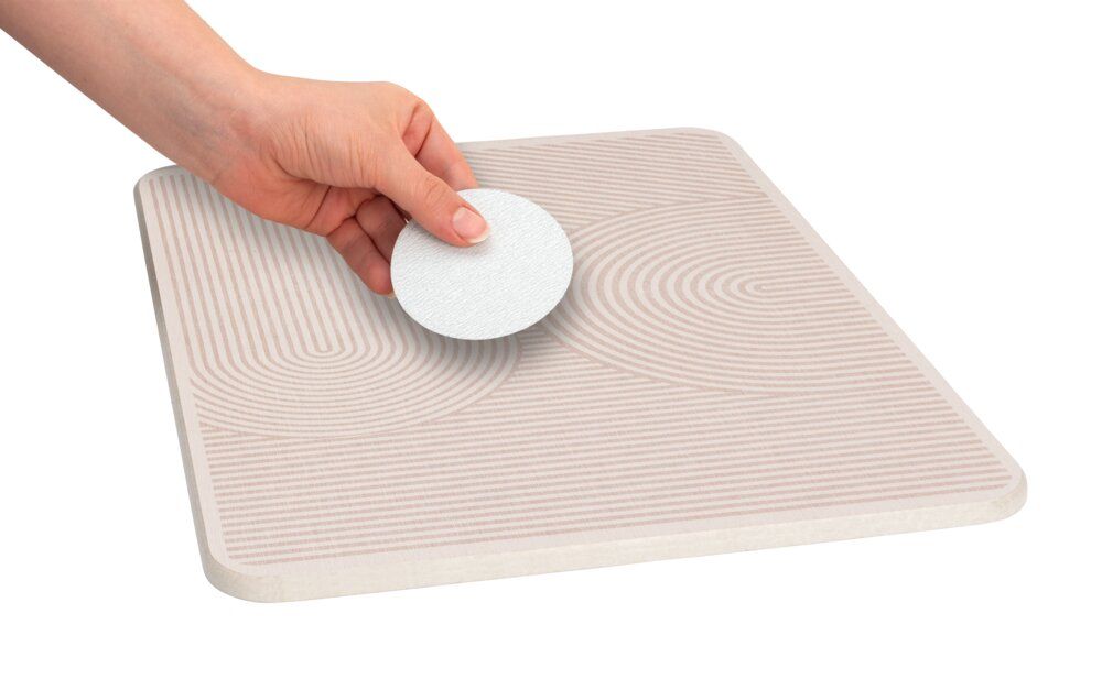 WENKO Damon Tapis égouttoir beige - 40 x 30 cm - Diatomite - Séchage rapide