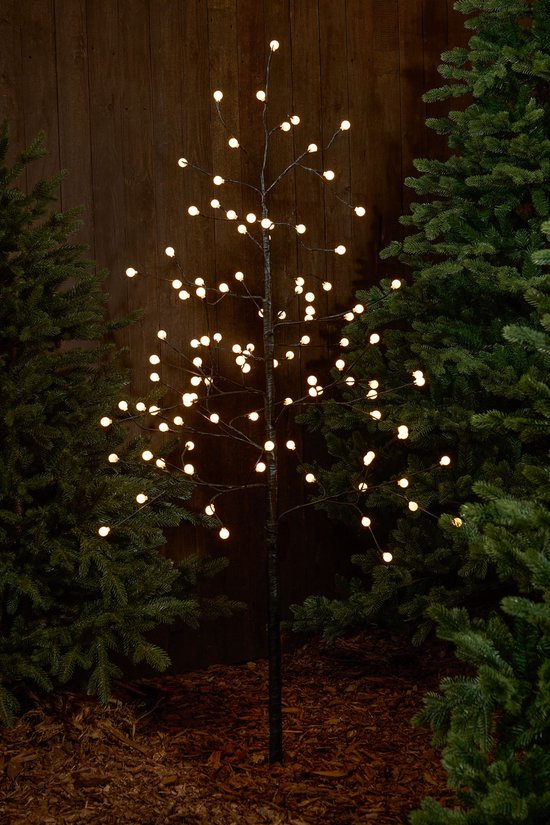 Arbre Luca Lighting avec éclairage LED blanc classique - H 150 x Ø 80 cm - Métal - Noir