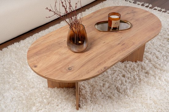 Table basse en bois « Sand » - 60 x 119 x 40 cm - Pin de l'Atlantique