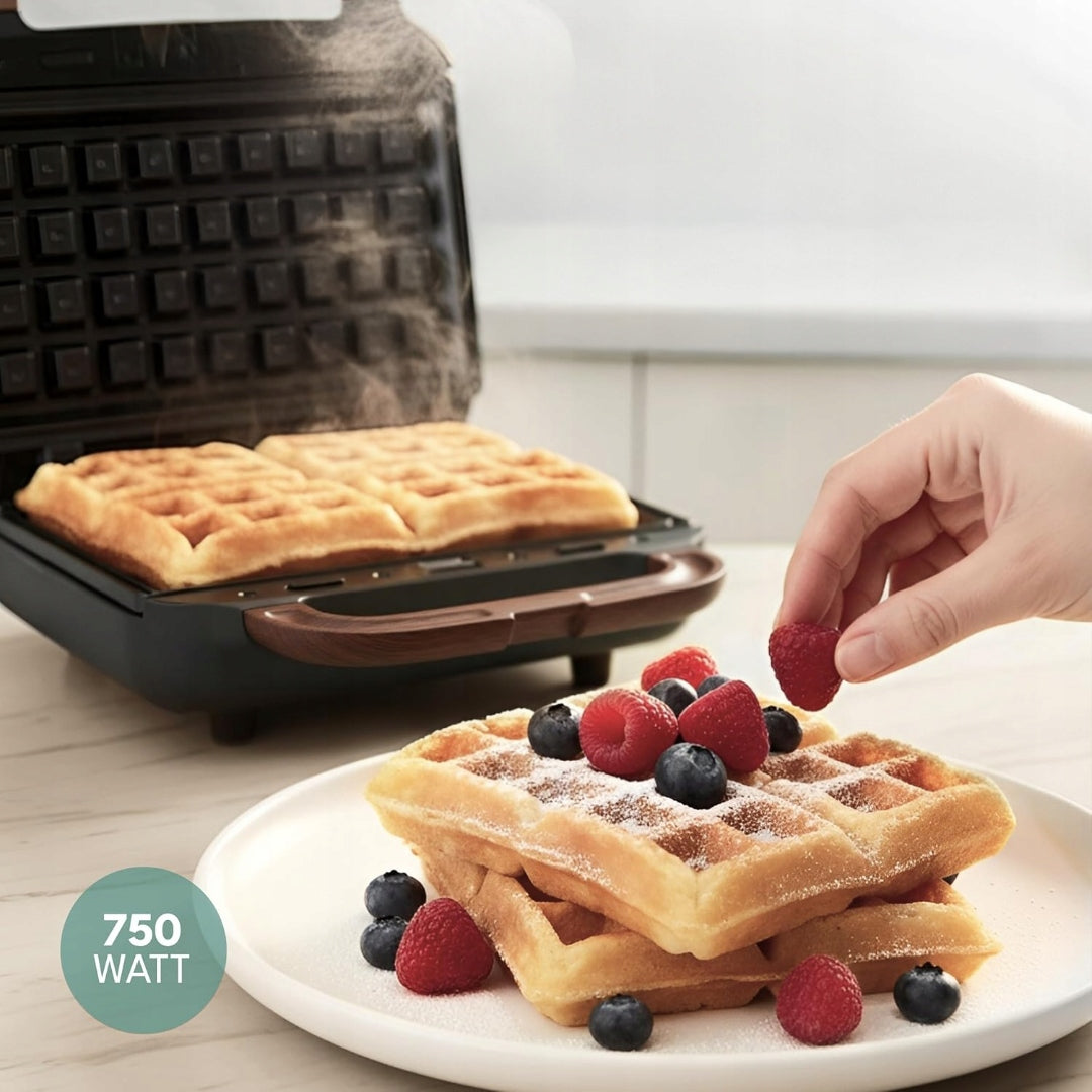 Appareil à sandwich 3-en-1 Lebenlang - Appareil à croque-monsieur - Gaufrier - Gril de table - 750 W