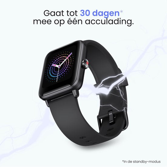 MAOO BOOST Smartwatch - Waterproof - Smartwatch homme - Smartwatch femme - Podomètre - Montre - Cadeau Sinterklaas - Noir