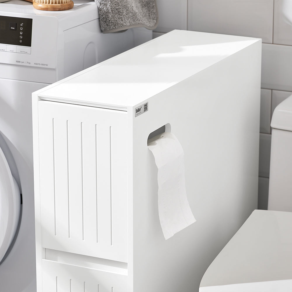 SoBuy Armoire de toilette avec 2 tiroirs - 60 x 20 x 75 cm - Blanc