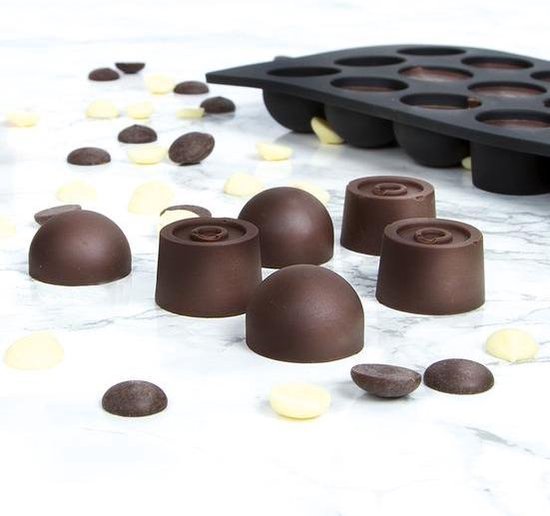 Boska Choco Bonbon DIY Set - Réalisez vos propres bonbons - Moule en silicone - Noir