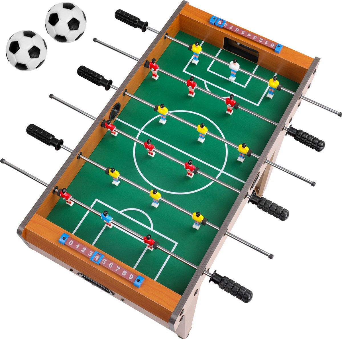 Deuba Baby-foot pour enfants - 69 x 62cm - INCLUANT les ballons