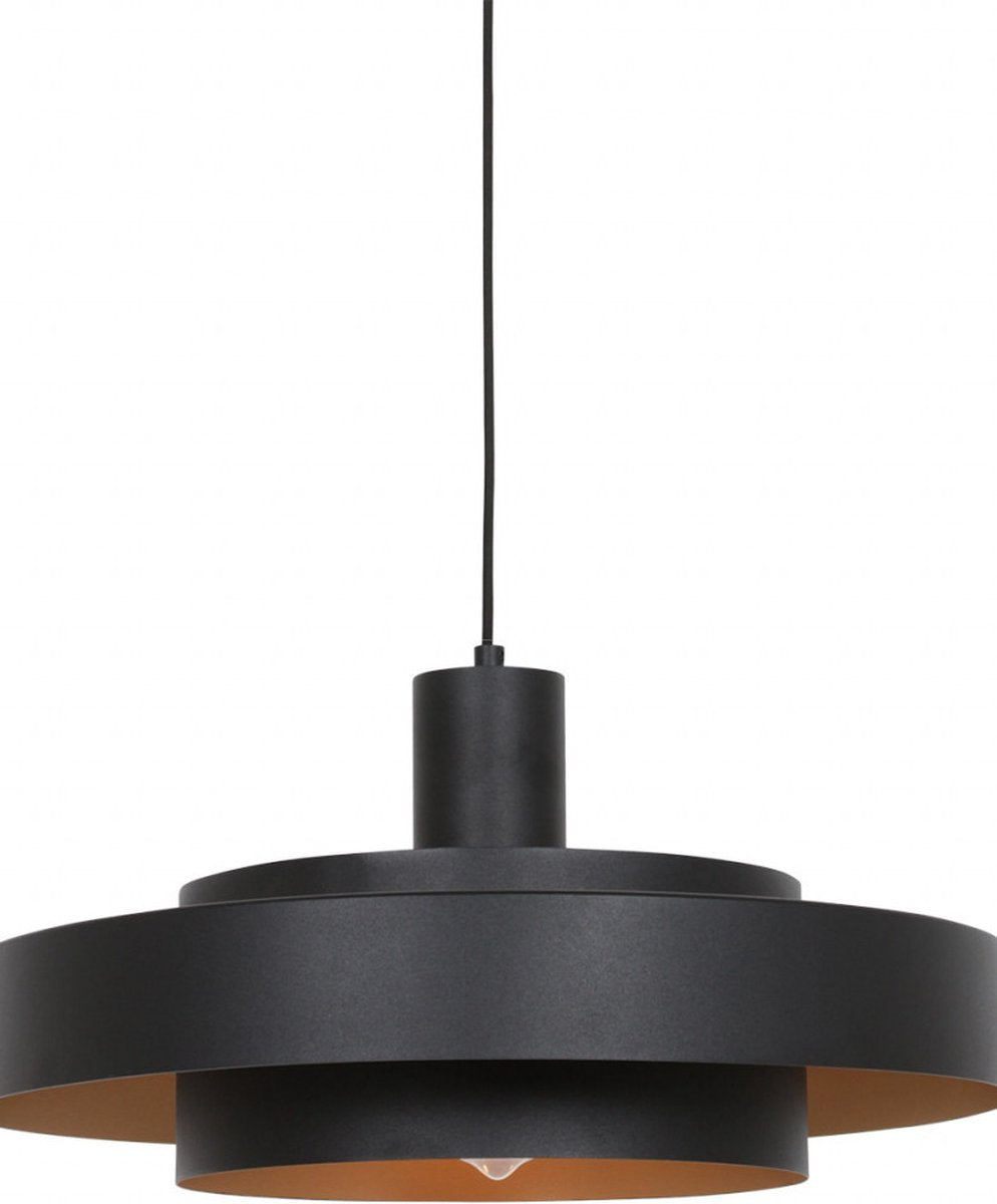 Anne Lighting Lampe pendante Flinter - Ø50 cm - Métal - E27 - Noir