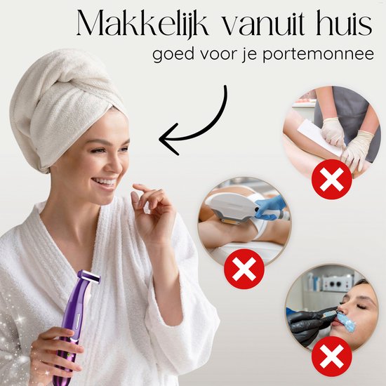 Tondeuse bikini 6 en 1 - Sansbeauté® - Visage - Aisselles - Jambes - Maillot - Tondeuse à sourcils - Epilation visage femmes - Zone intime - Ladyshaves Bikini - Epilateur électrique