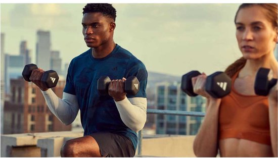 Haltère Adidas Fitness 1 kg, argent