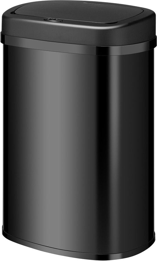 Poubelle automatique / Poubelle à déchets / Poubelle à détecteur - 50 litres - Noir - Rectangle
