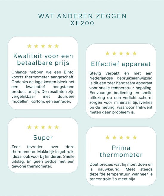 Bintoi® XE200 - Thermomètre - Jauge de température - Thermomètre de fièvre