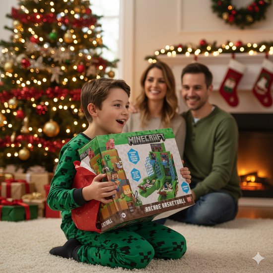 Jeu Minecraft Basketball - Jeu de mini-basket - Arcade - Électronique - 2 joueurs - Cité dans Le Grand Livre du Père Noël 2025