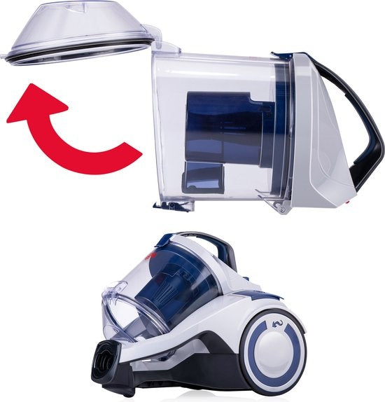 Dirt Devil Aspirateur sans sac DD2504 - Filtre HEPA 12 - 3 accessoires - 700W - Blanc