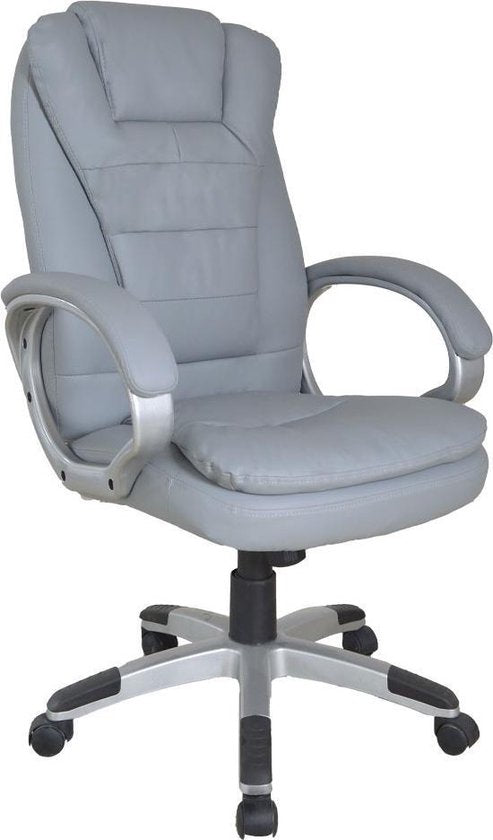 Fauteuil pivotant - fauteuil de direction - réglable ergonomiquement - rembourrage extra épais - gris