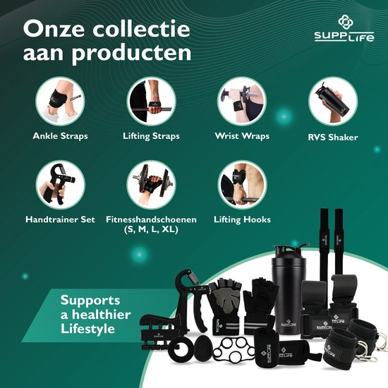 Kit d'entraînement pour les mains Supplife, 5 pièces – Pince à main réglable avec compteur – Entraîneur de préhension et balle de préhension – Entraîneur pour les doigts – Anti-RSI