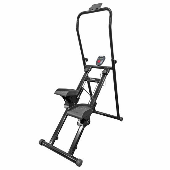 Fitby Stair Stepper - Stepper Fitness - Support pour téléphone - Capacité maximale 120 KG - Différents niveaux de résistance - Pédales antidérapantes - Noir