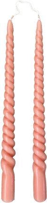 Bougies en forme de tourbillon rose